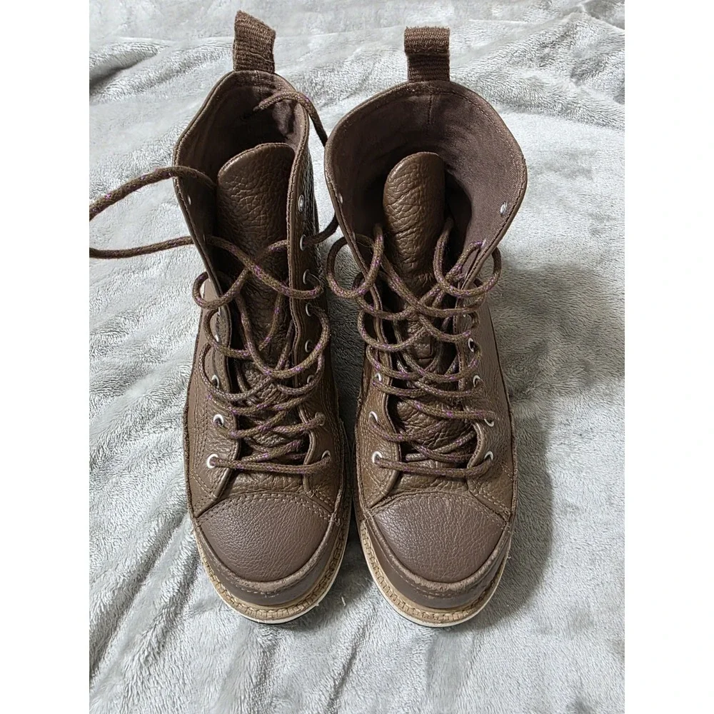 Converse 162354C Chuck Taylor All Star Crafted Leather Boots Men's 6 Brown Tan